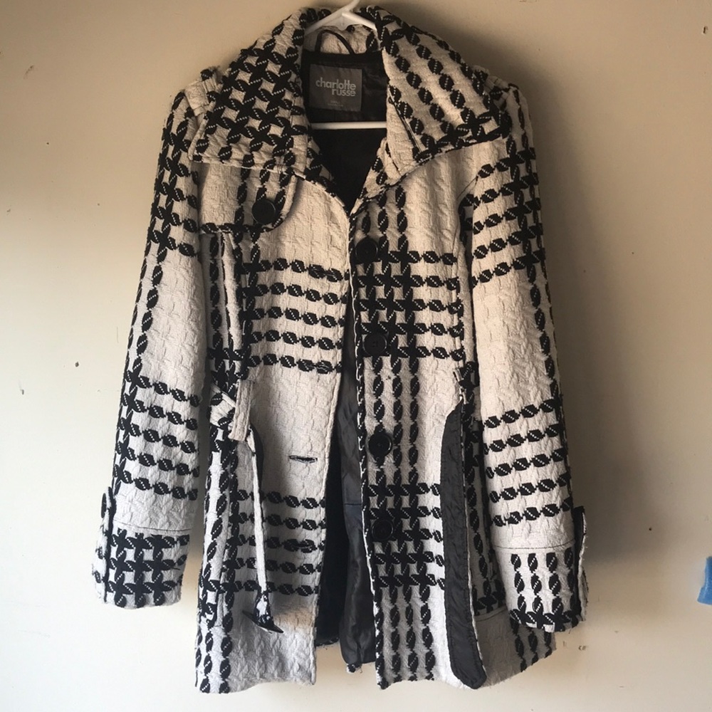 Black and white coat
